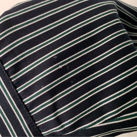 Veronica Beard Women's Blac White Ruched Striped Cotton Poplin Dress Size 10 - Picture 11 of 16